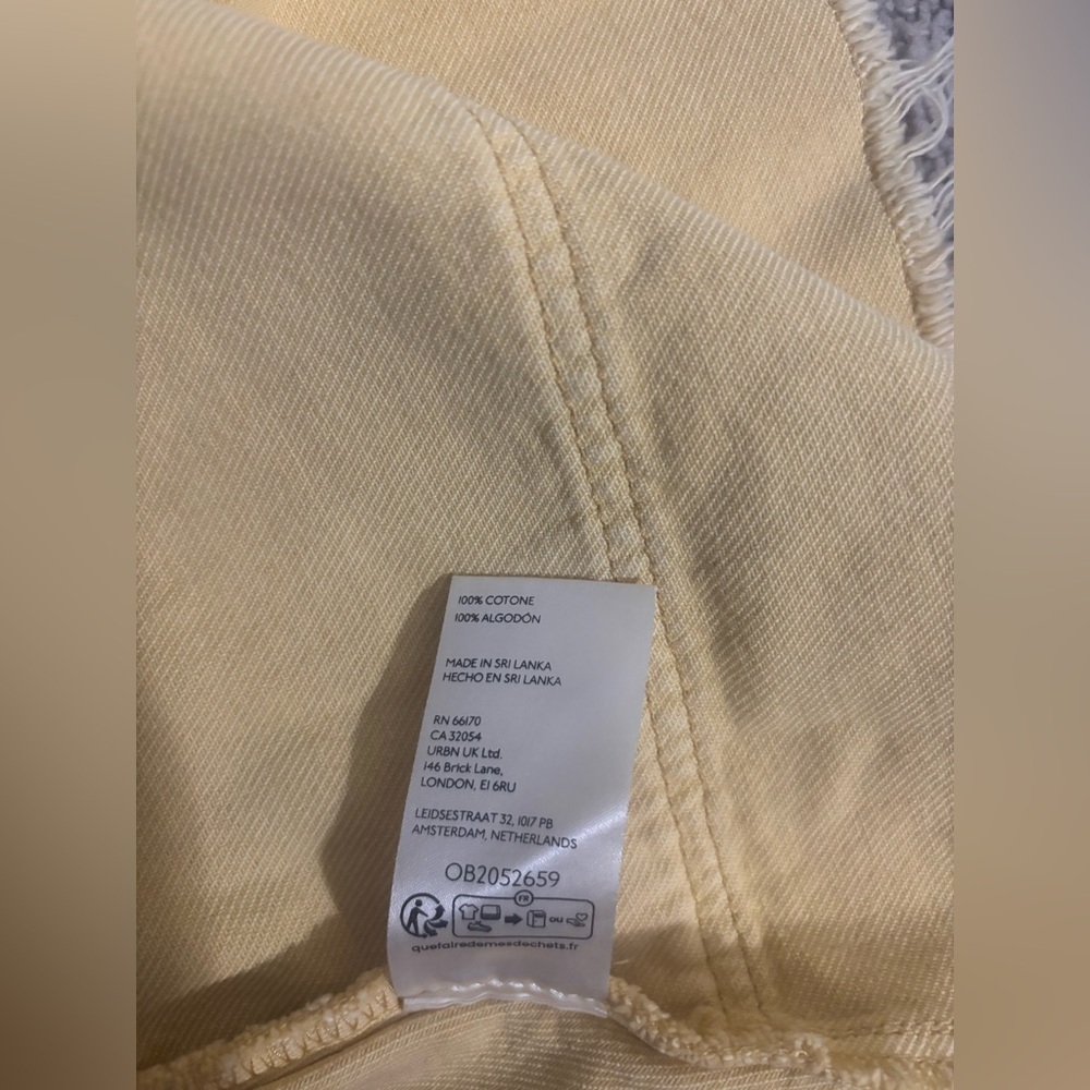 Anthropologie Pilcro Denim Yellow Beige High-Waisted Skirt Size Small - Picture 6 of 8